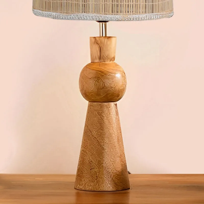 Angler Bamboo Wooden Table Lamp - Beige,Brown media 3