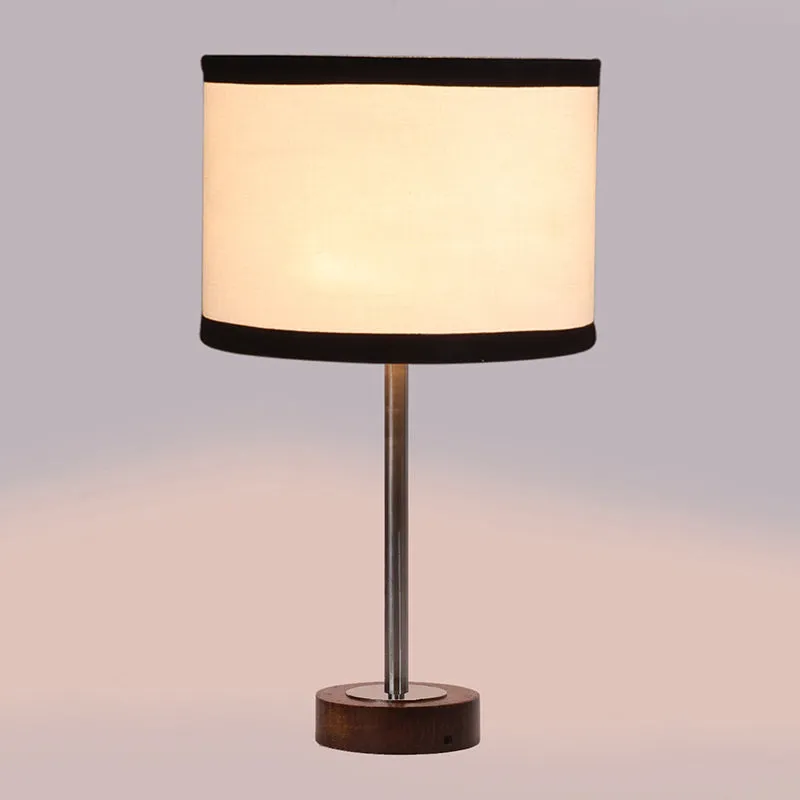 Cotin I Stripe Rodin Wooden Table Lamp - White,Silver,Brown media 5