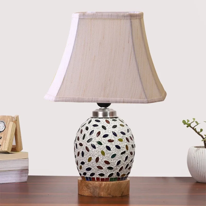 Elyra Square Wooden Table Lamp - Multicolor media 4