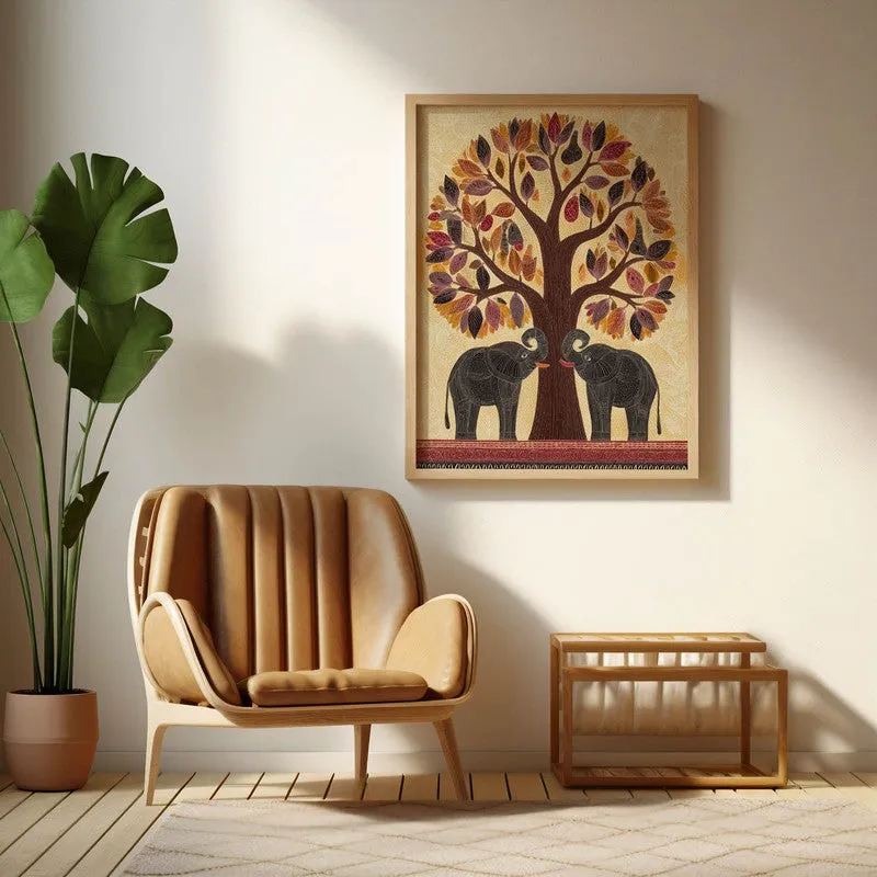 Aranya Canvas Wall Painting With Brown Frame media 8