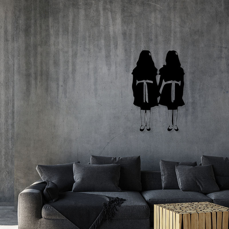 Twins The Shining Black Iron Wall Accent