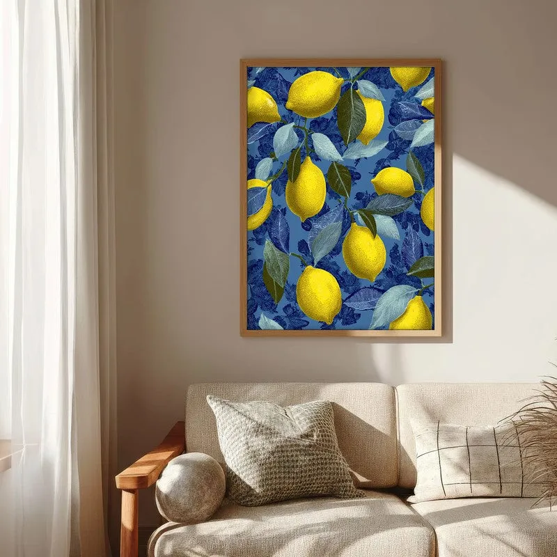 Lemon Grove Canvas Wall Painting - Brown Frame media 6