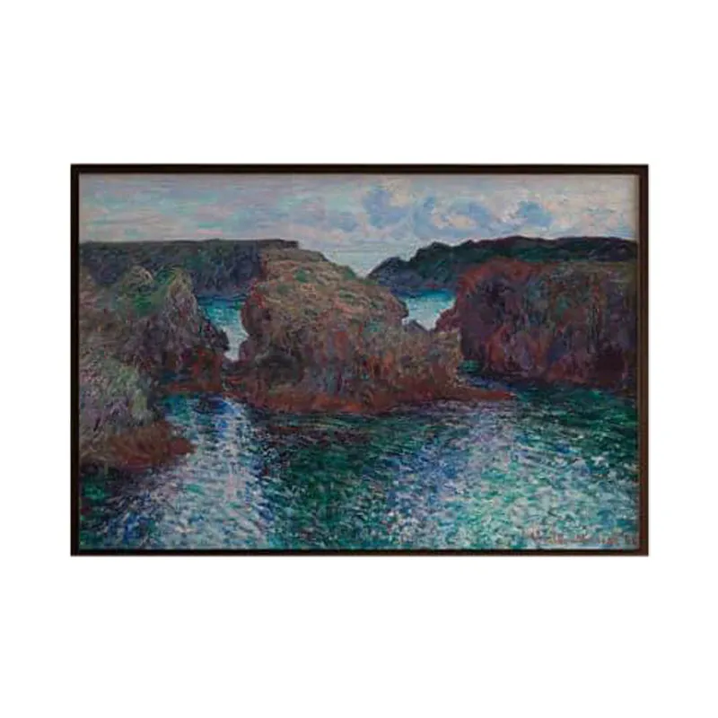 Rocks At Port Goulphar, Belle-Lle By Vincent Van Gogh - Black Frame media 6