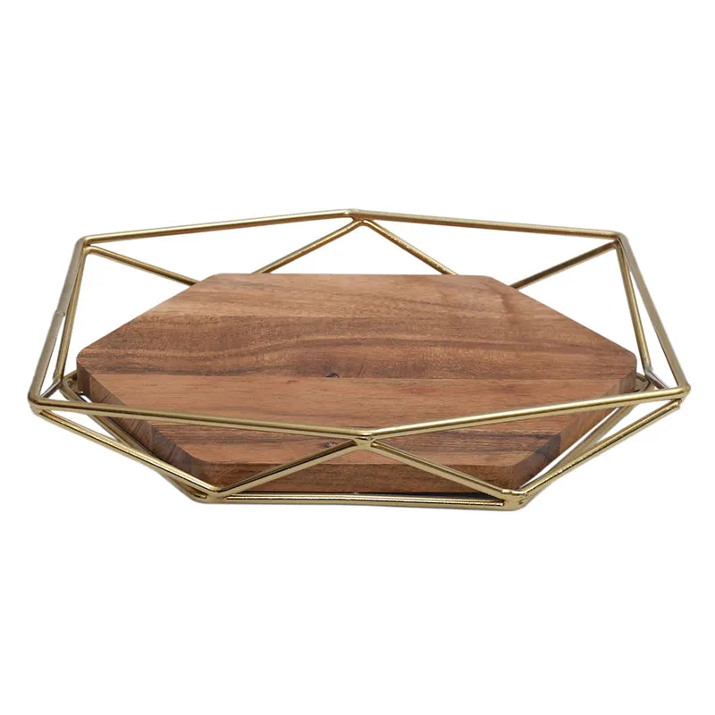 Nidara Geometric Platter - Golden media 3