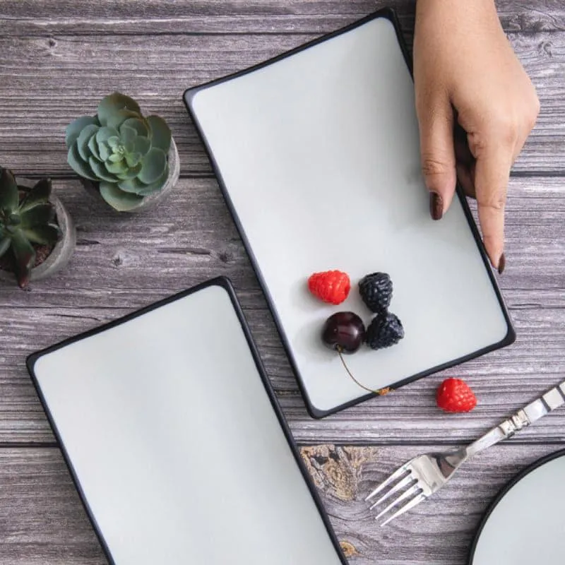 Servewell Tomoko Tashae Melamine Platter (White) - Set of Two media 3