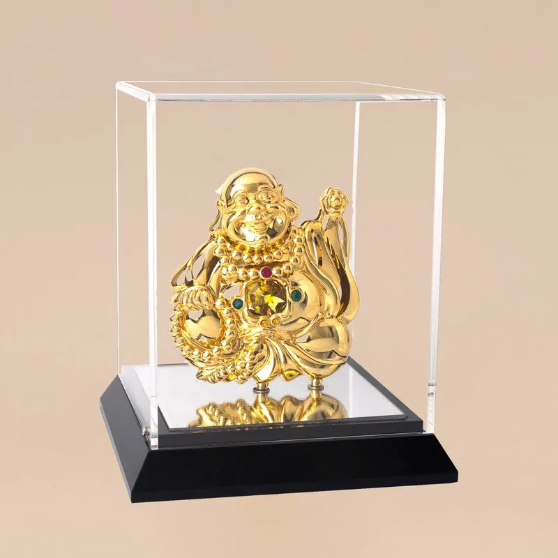 Golden Budhha 24K Gold Plated Mild Steel Showpiece media 3