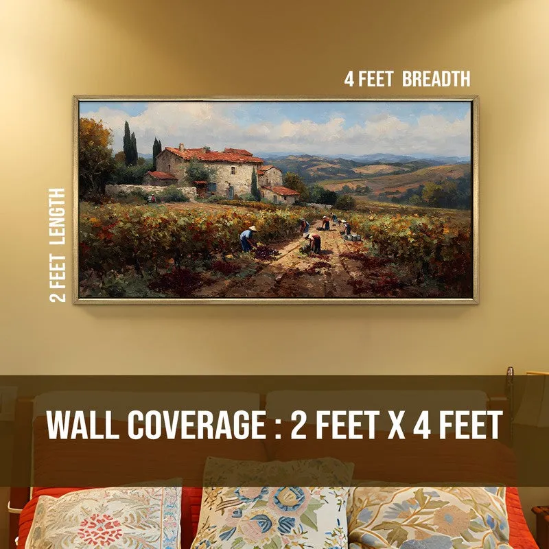 Agrarian Canvas Wall Painting With Frame media 9
