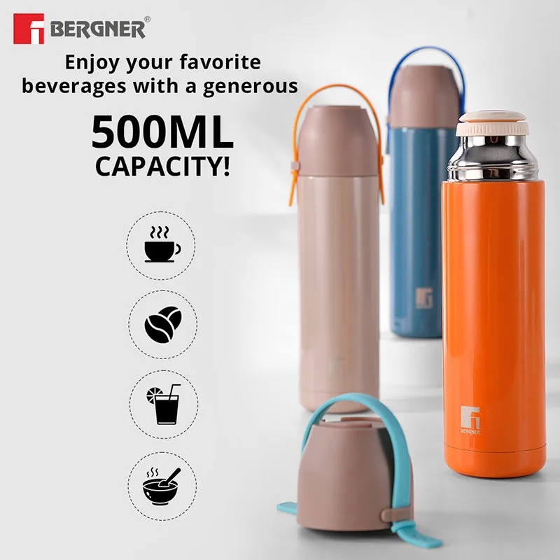 Bergner Oryn Double Walled Hot & Cold Flask (Blue) - 500 mL media 7