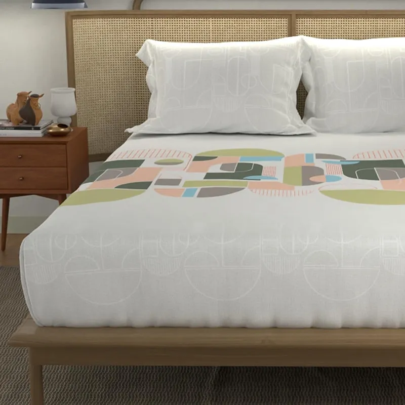 Urban Space Sphera Cotton Bedsheet (Multicolor) - 144 TC media 4