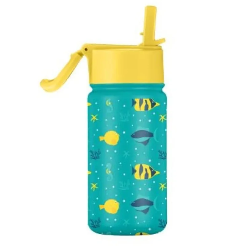 Solara Insulated Stainless Steel Bottle (450 mL) - Blue,Yellow media 3