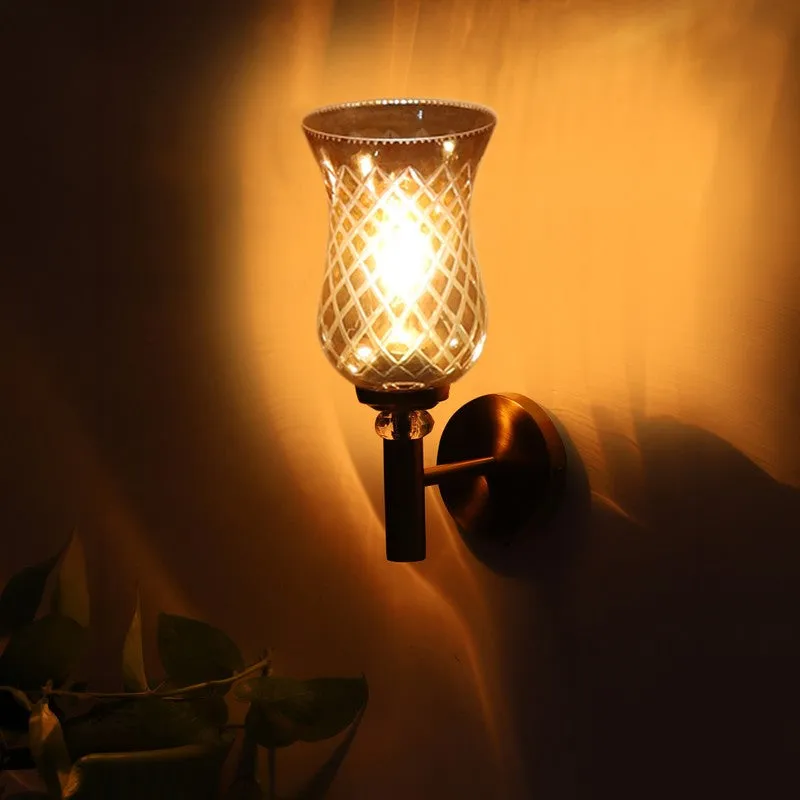 Golden Shine Glass Wall Lamp media 5