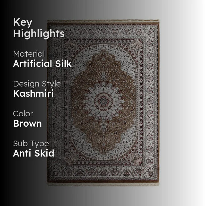 Wazira Art Silk Carpet media 2