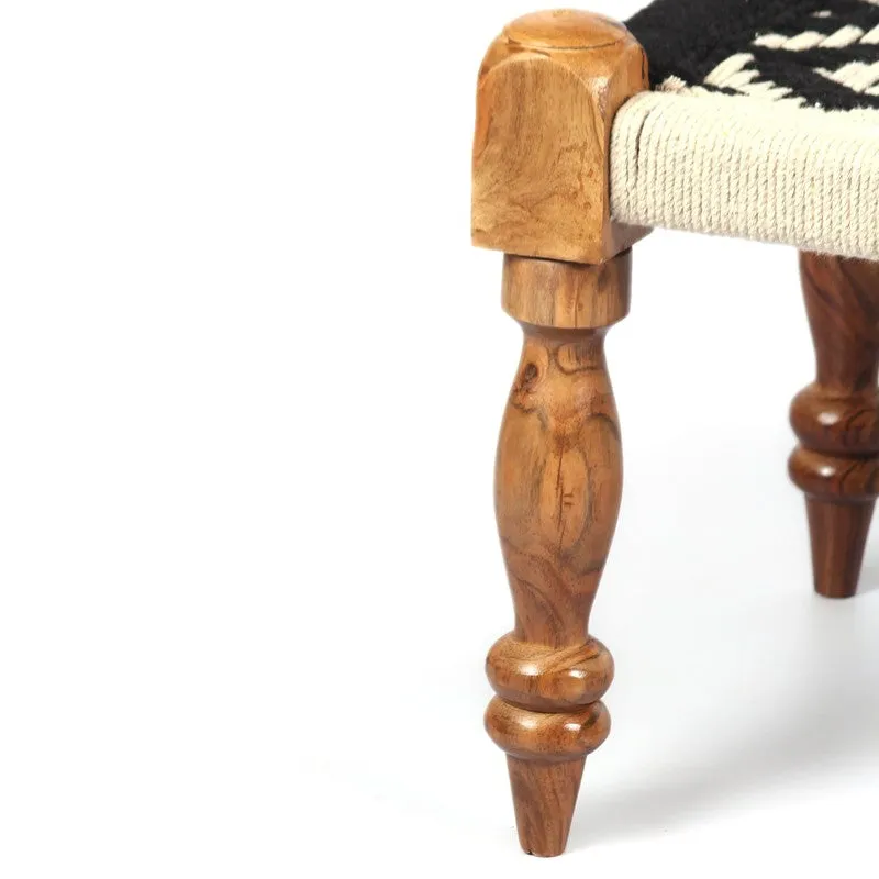 Forvo Sheesham Wooden Bench - Black,White media 7