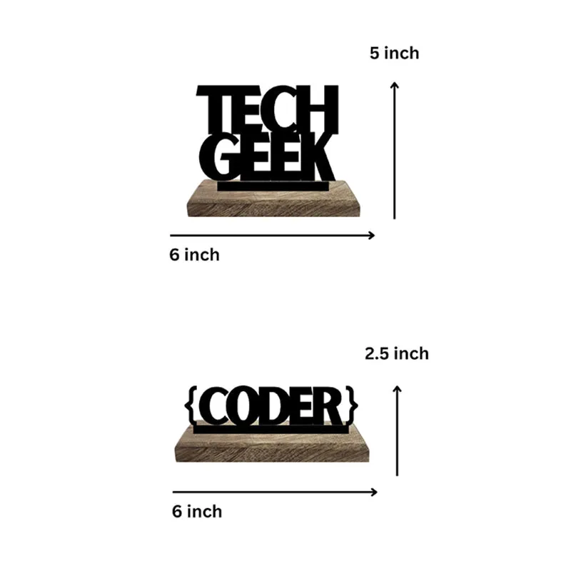 Tech Tandem Typography Showpiece - Set Of Two media 7