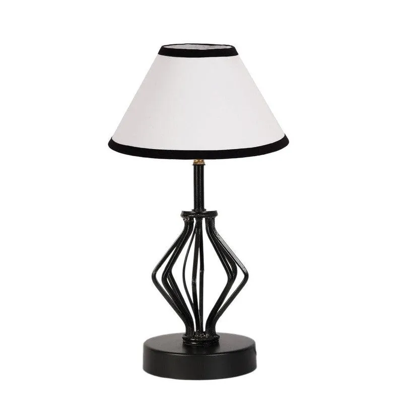 Firefly Metal Fabric Table Lamp - White,Black media 4