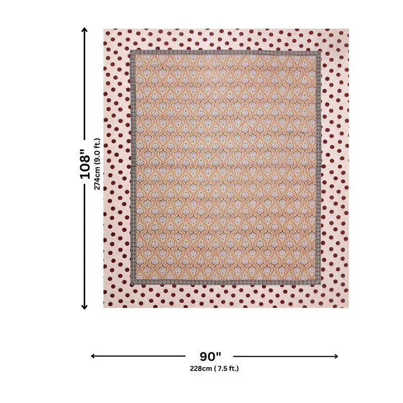 Triveni Treasure Ethnic Cotton  Bedsheet (Brown) - 140 TC media 6