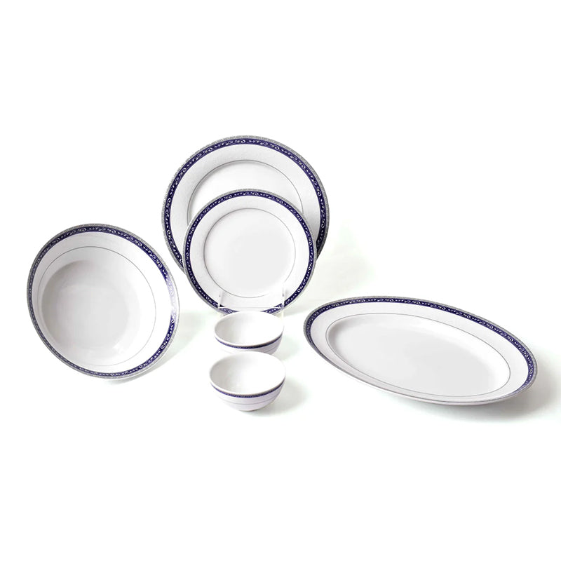 Dinole 24k Gold Brushed Porcelain Dinner Set - 21 Piece Set media 10