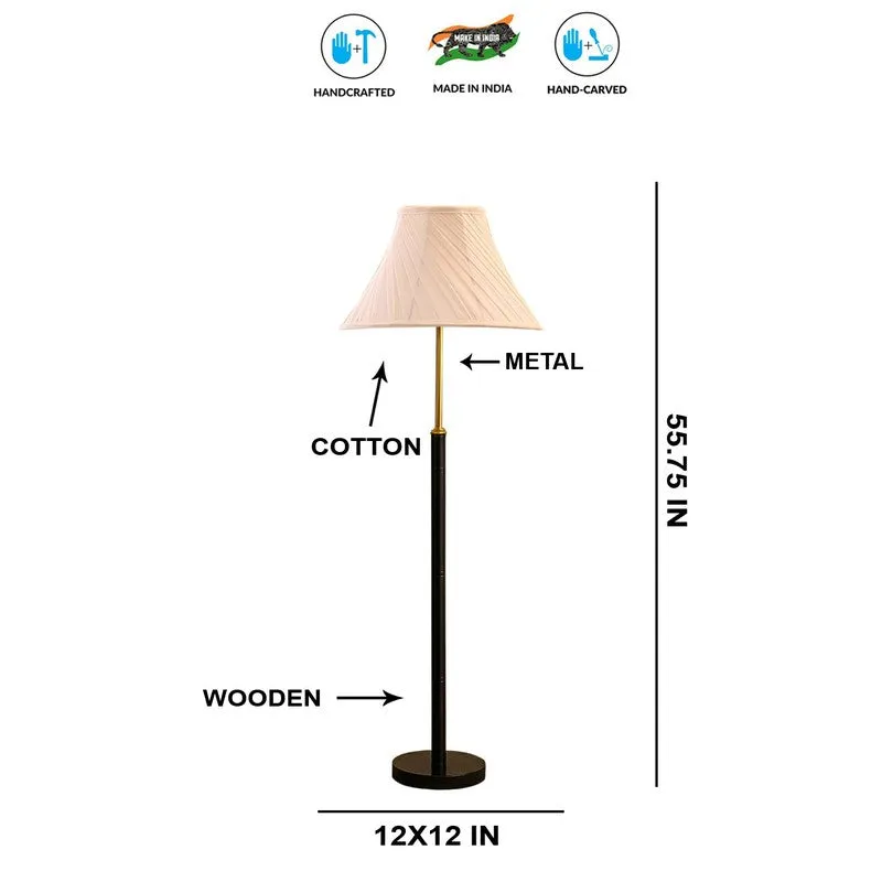 Meadow Leaf Wooden Floor Lamp - White media 8