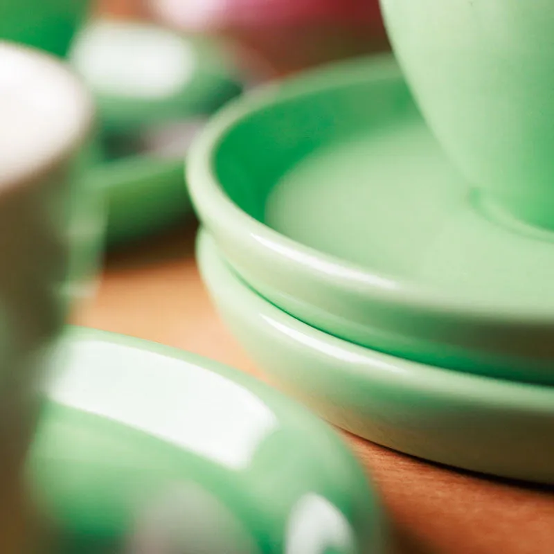Blush & Brew Cup &Saucer (Mint/100 mL) - Four Piece Set media 5