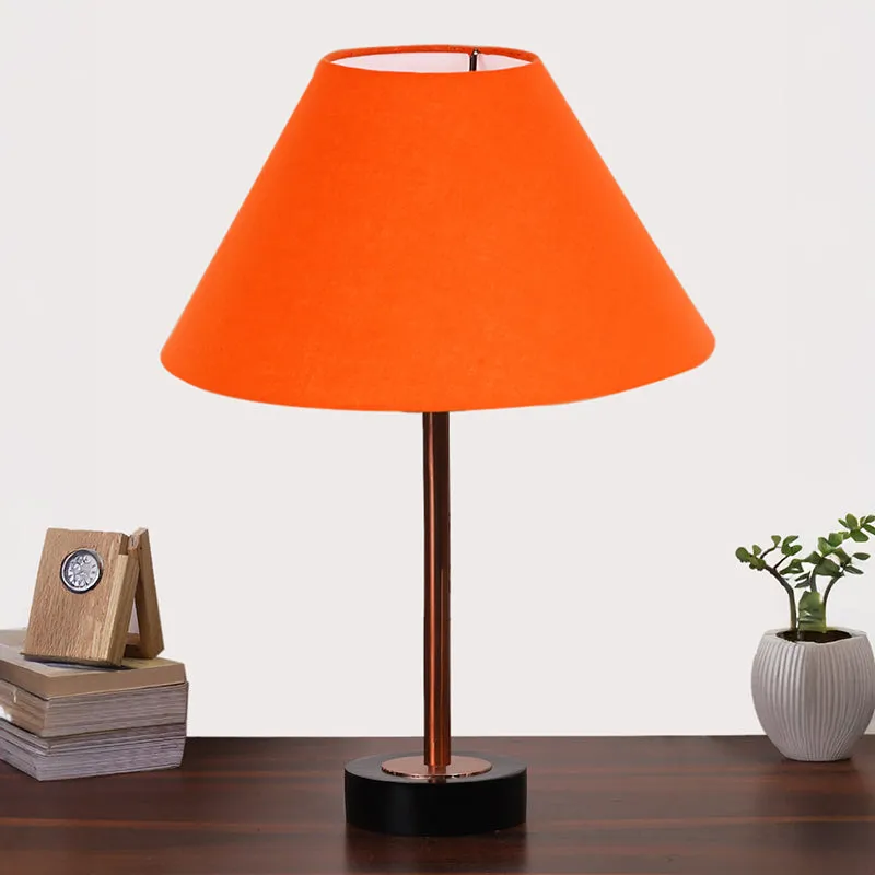 Cotin II Rodin Wooden Table Lamp - Orange,Copper,Black media 3