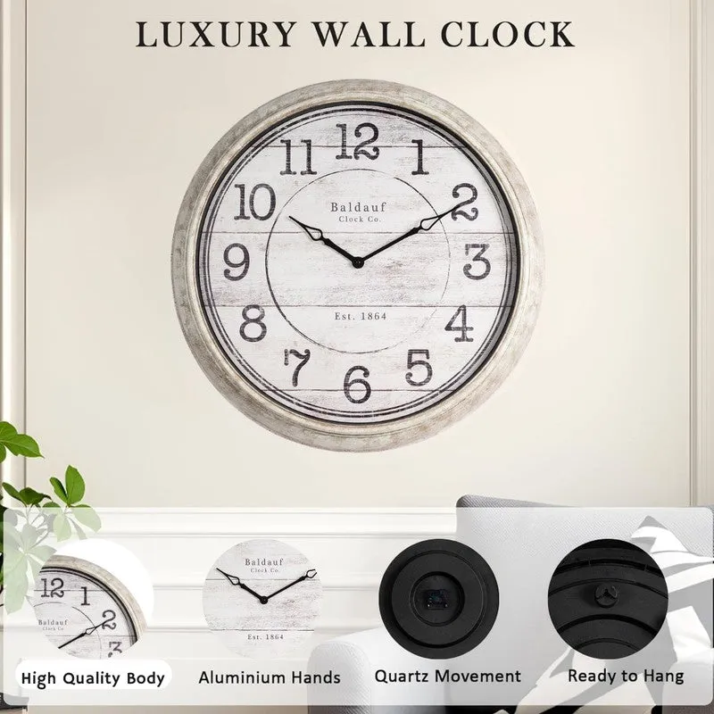 Meadow Round Wall Clock - Grey media 10