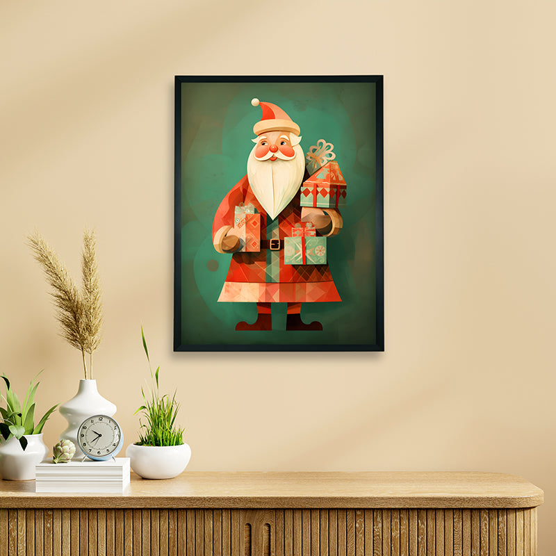 Santa Surprise Canvas Wall Art