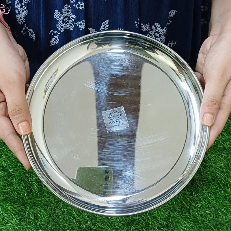 FeastCraft Dining Stainless Steel Dinner Plate - Twelve Piece Set media 5