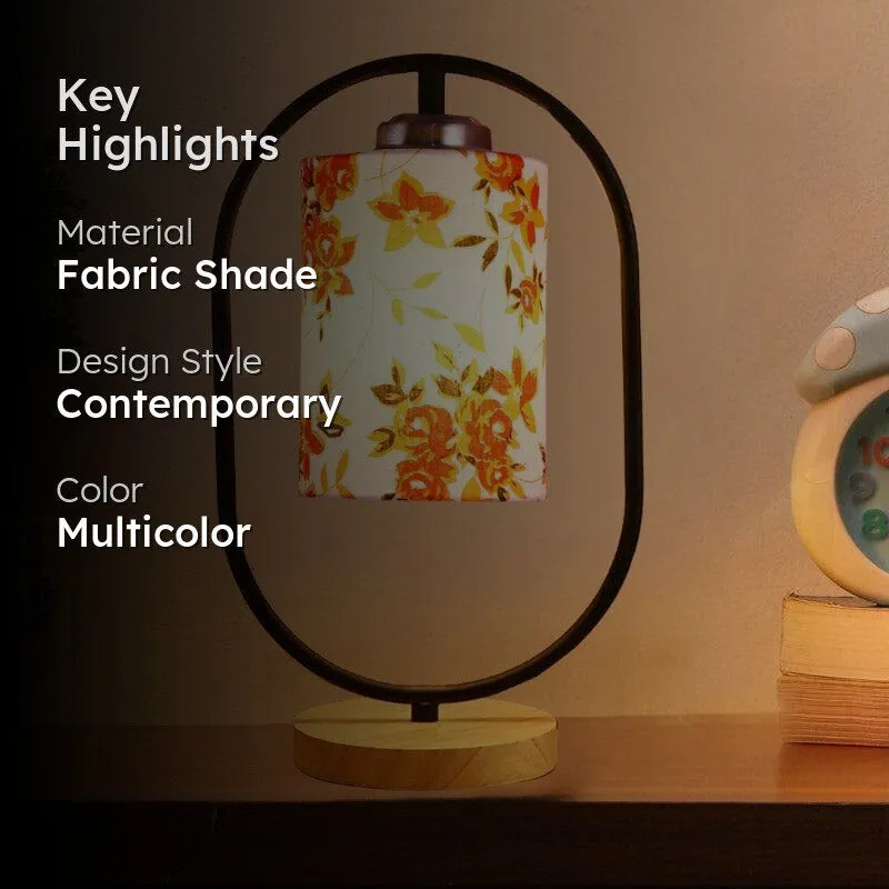 Floral Echo Fabric Table Lamp - Multicolor media 2