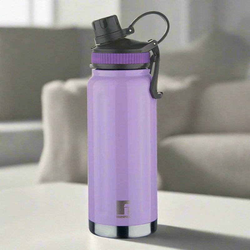 Bergner Walking Aquafit Thermosteel Hot And Cold Flask (Purple) - 500 mL - 500 ML