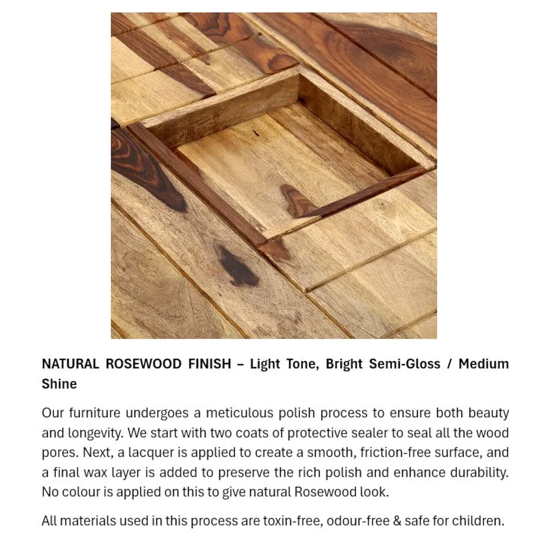 Uervon Sheesham Wooden Center Table - Brown media 6
