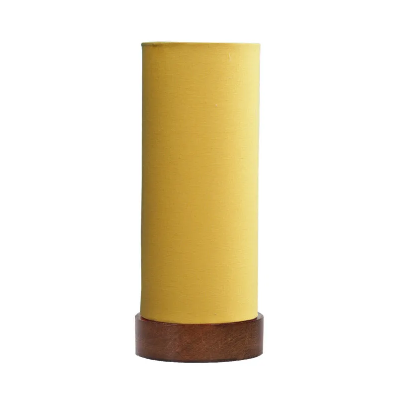 Jaala Tower Wooden Table Lamp - Yellow,Brown media 4