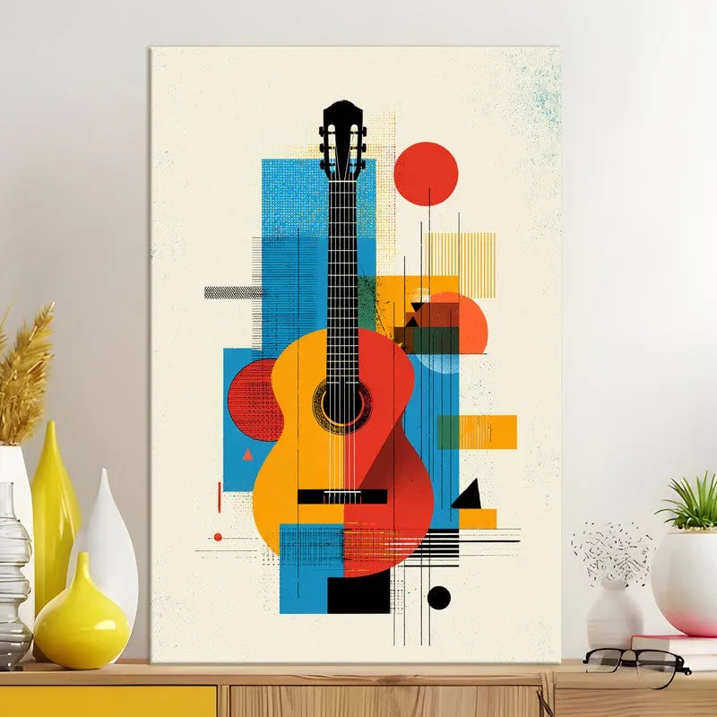 Rhythmo Color Guitar Canvas Wall Art media 5