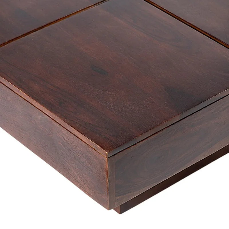 Tervon Sheesham Wooden Center Table - Deep Brown media 6
