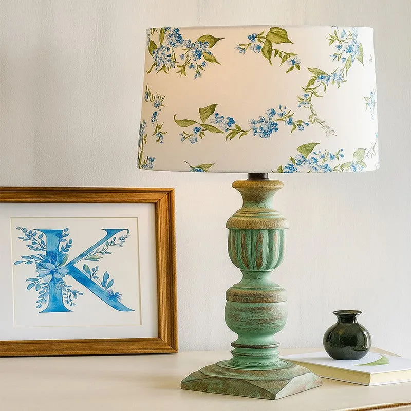 FloralEcho Wooden Table Lamp media 3