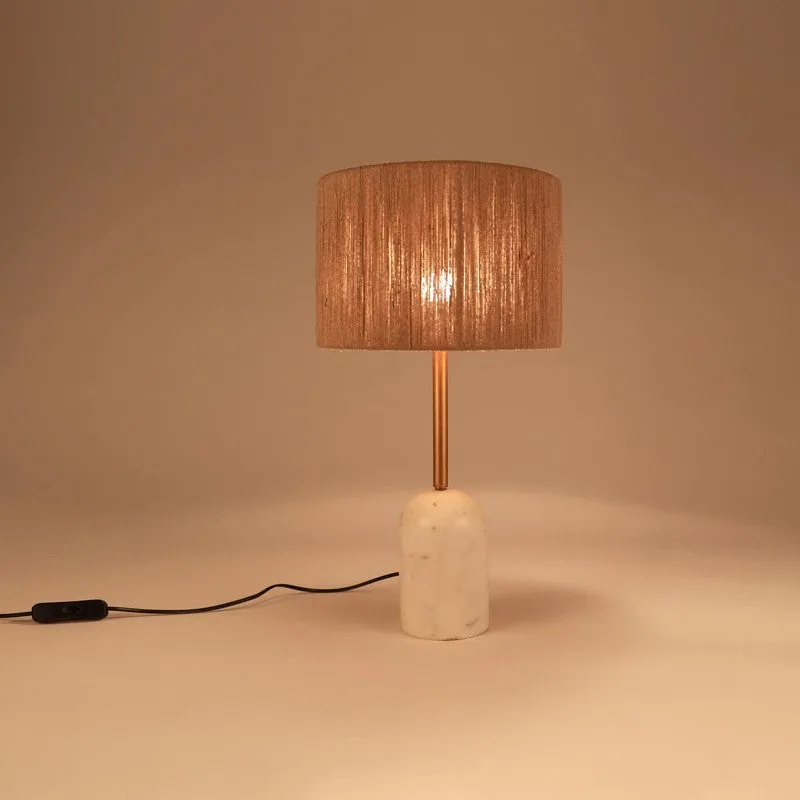Orange Tree Cusp Sisal Mild Steel Table Lamp - White,Beige media 4