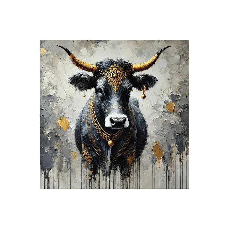 Divine Bull Wall Painting media 4