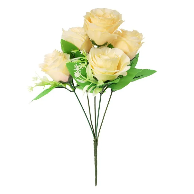 Fiora Artificial Rose (Champagne) Set of Two media 4