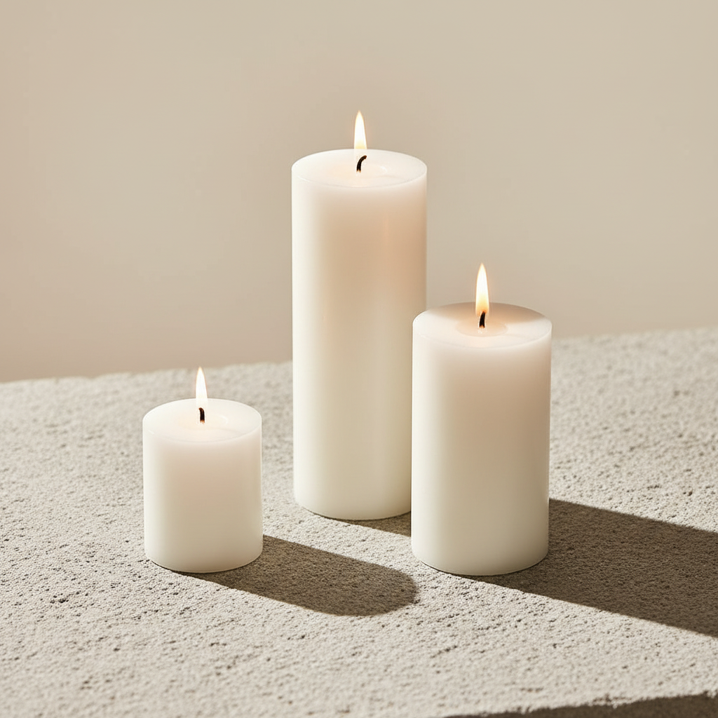 PureBloom Natural Aroma Candle (White) - Set Of Three