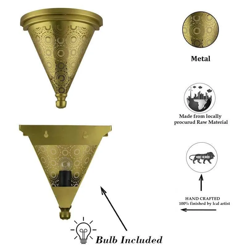 Enlightened Conical Metal Wall Lamp media 5