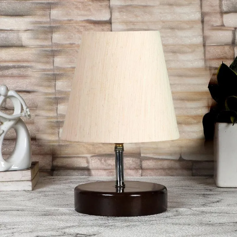 Maxa Fabric Table Lamp - White,Brown media 3