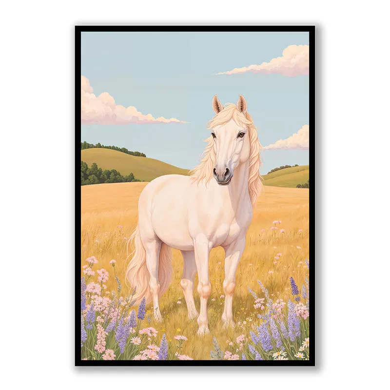 Gazing Horse Wall Art with Black Frame media 3