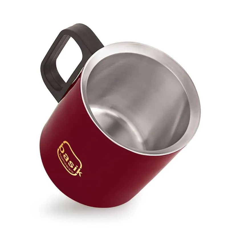 Moira Stainless Steel Coffee Mug (270 mL) - Plum media 4