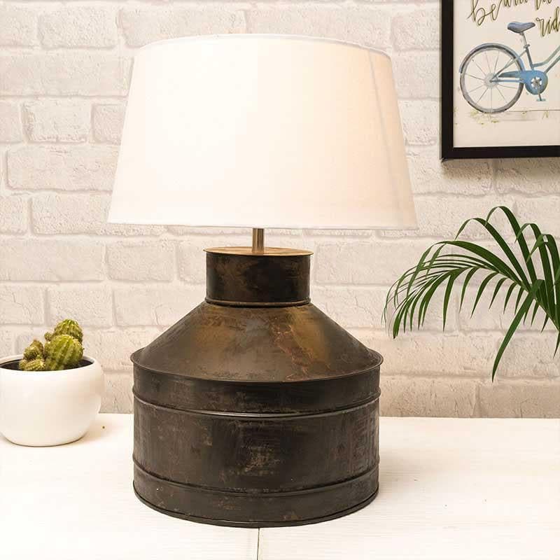 Milk Man Fabric Table Lamp - White,Black