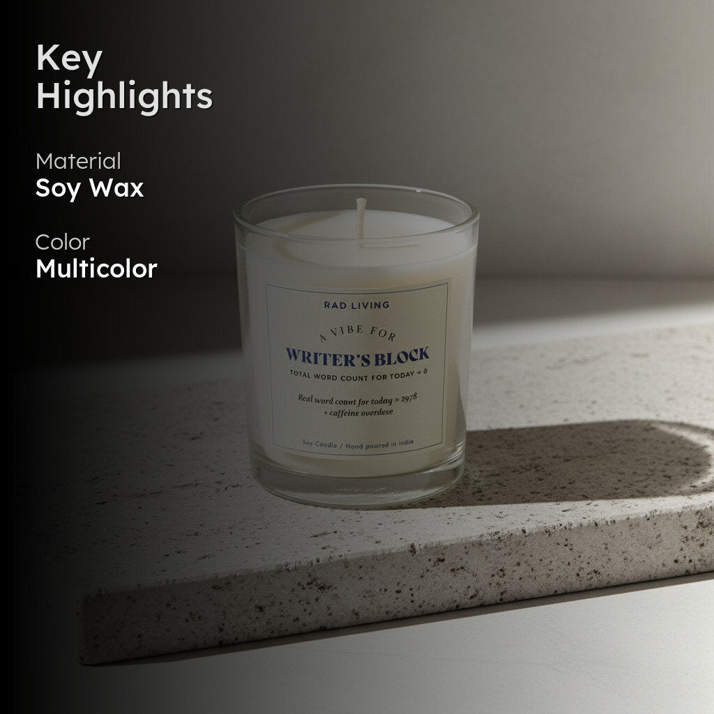 Writer's Block - Lavender Tobacco Scented Candle media 2