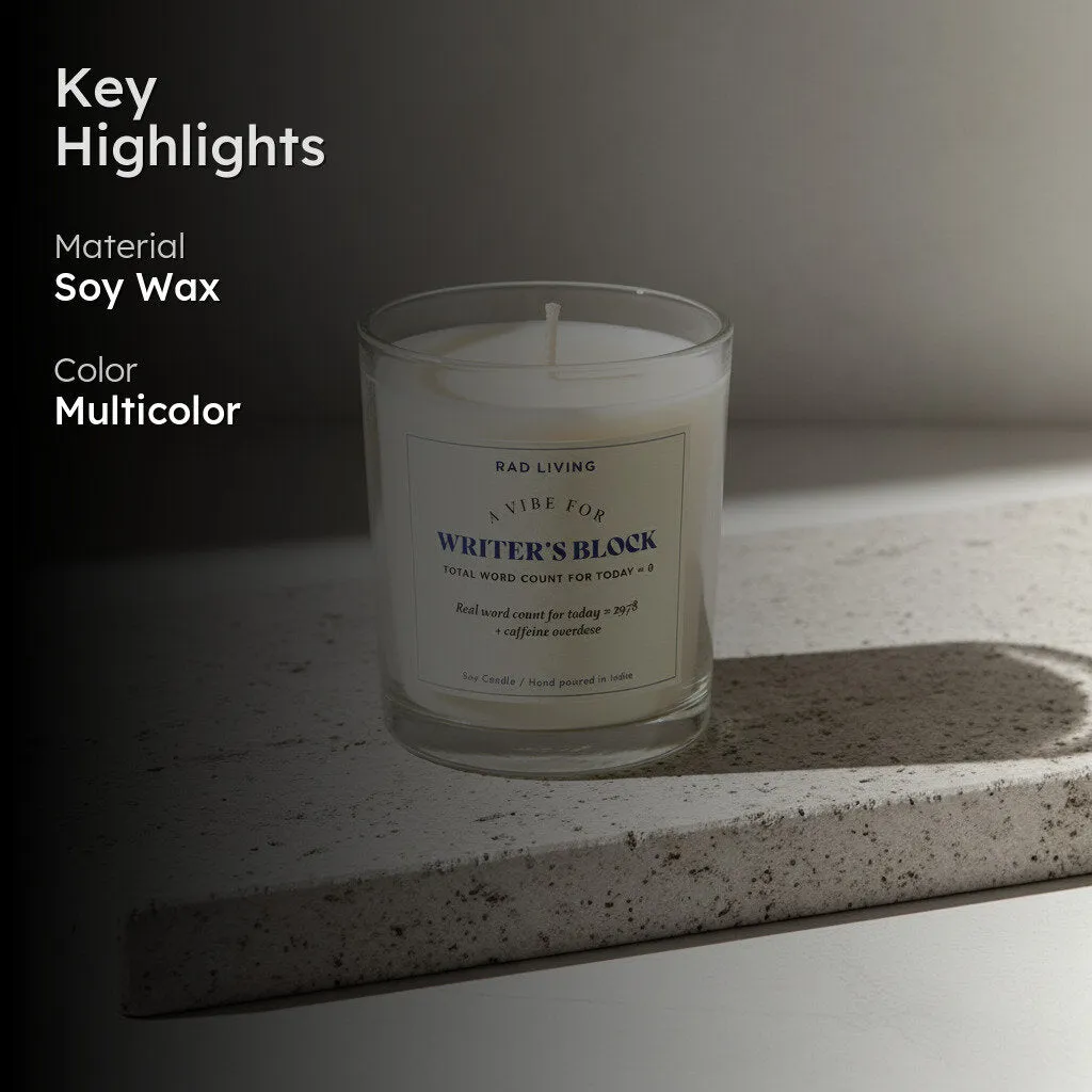 Writer's Block - Lavender Tobacco Scented Candle media 2