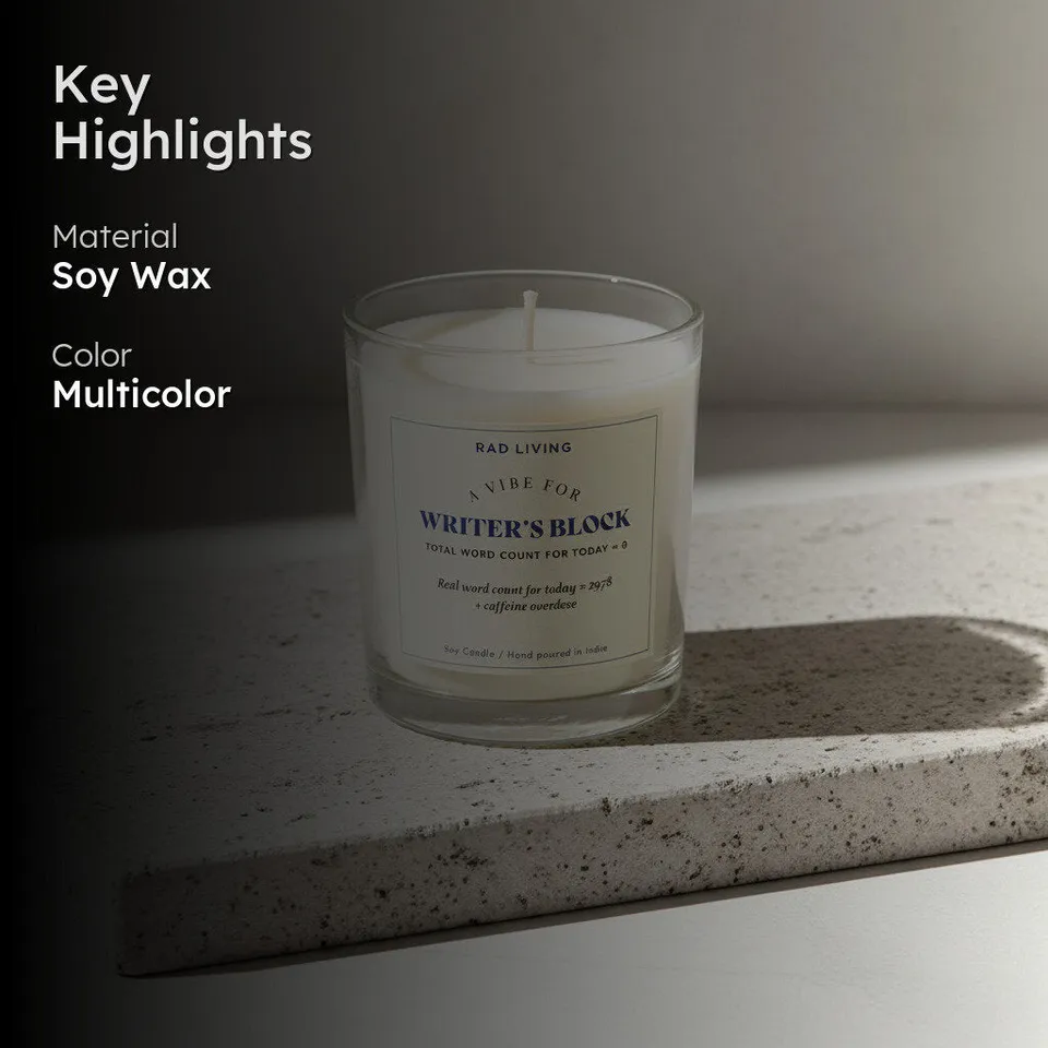 Writer's Block - Lavender Tobacco Scented Candle media 2