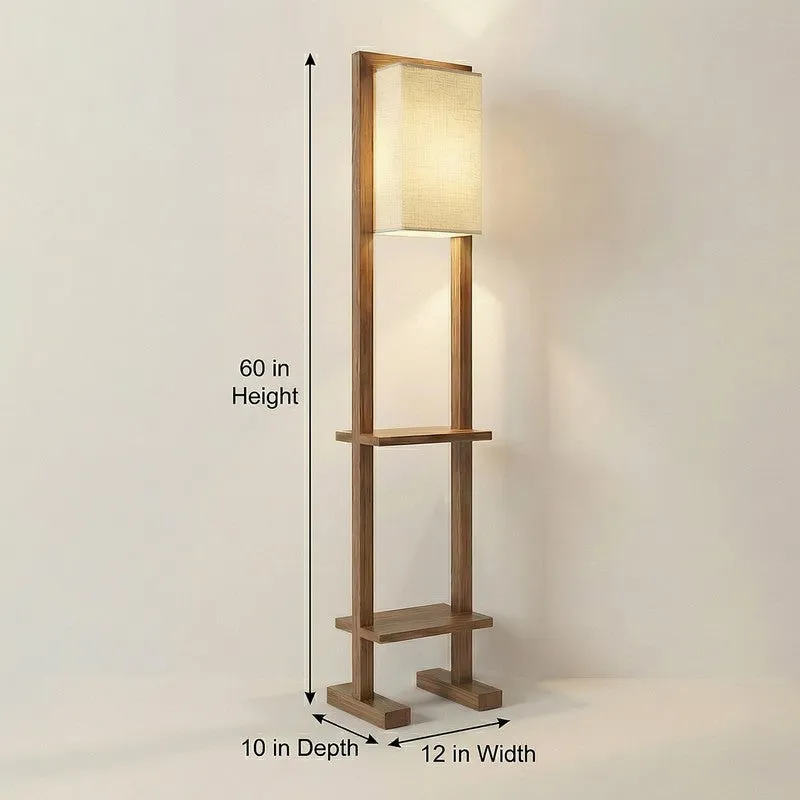Boreal Wooden Floor Lamp With Fabric Shade media 9
