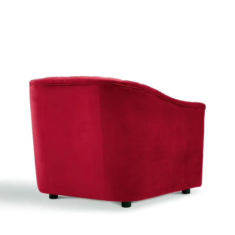 Urbanix Neem Wood Accent Chair - Red media 4