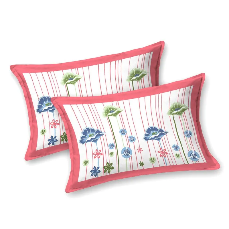 Heritage Calm Cotton Bedsheet (Blue,Pink,White) - 120 TC media 4
