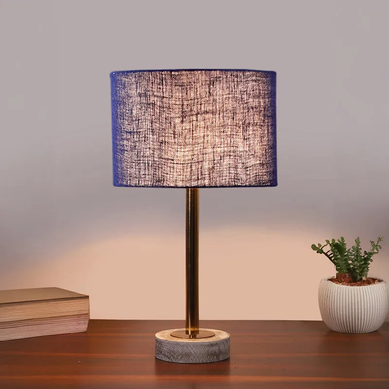 Sienna I Rodin Wooden Table Lamp - Blue,Gold,White media 2